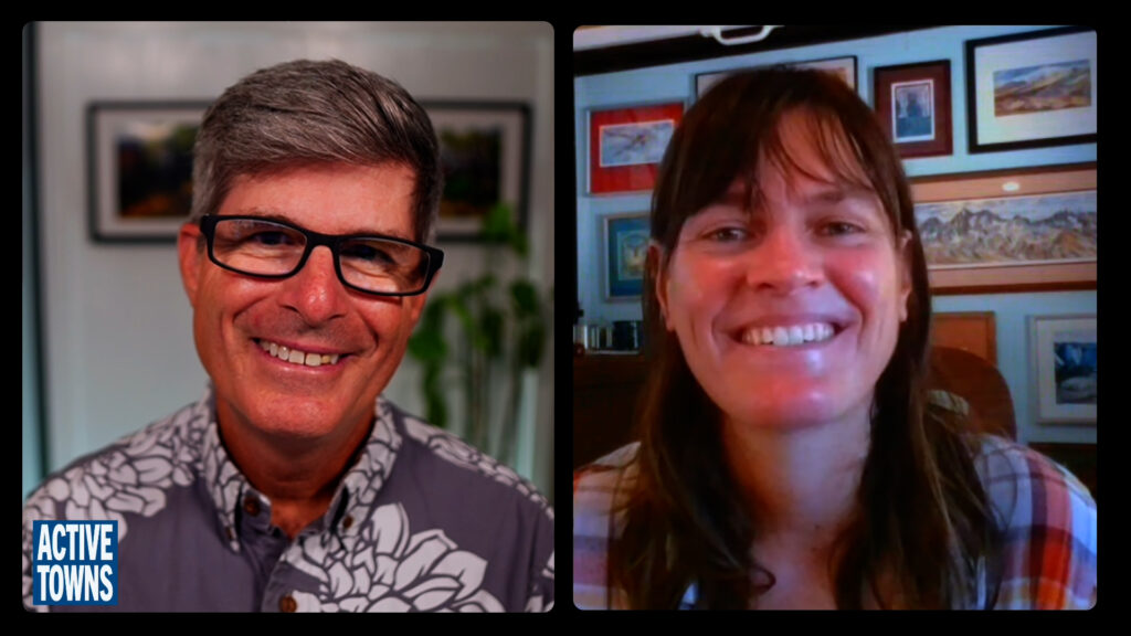 Ep 261 Sara Dykman Bicycling with Butterflies John and Sara smiling