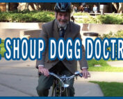 Prof. Don Shoup on a bicycle