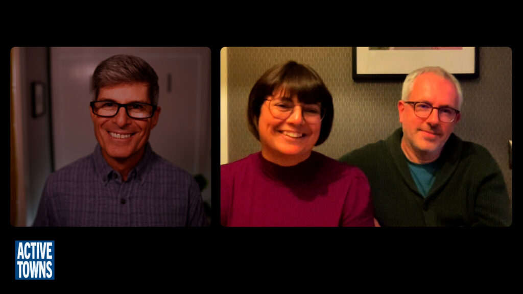 Ep 315 Melissa and Chris Bruntlett John, Melissa, and Chris smiling