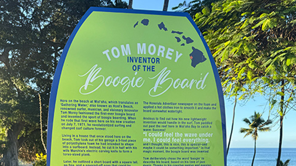 Morey Boogie Board Historical Marker