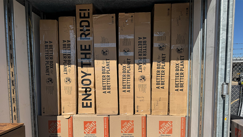 Bike boxes in our moving crate