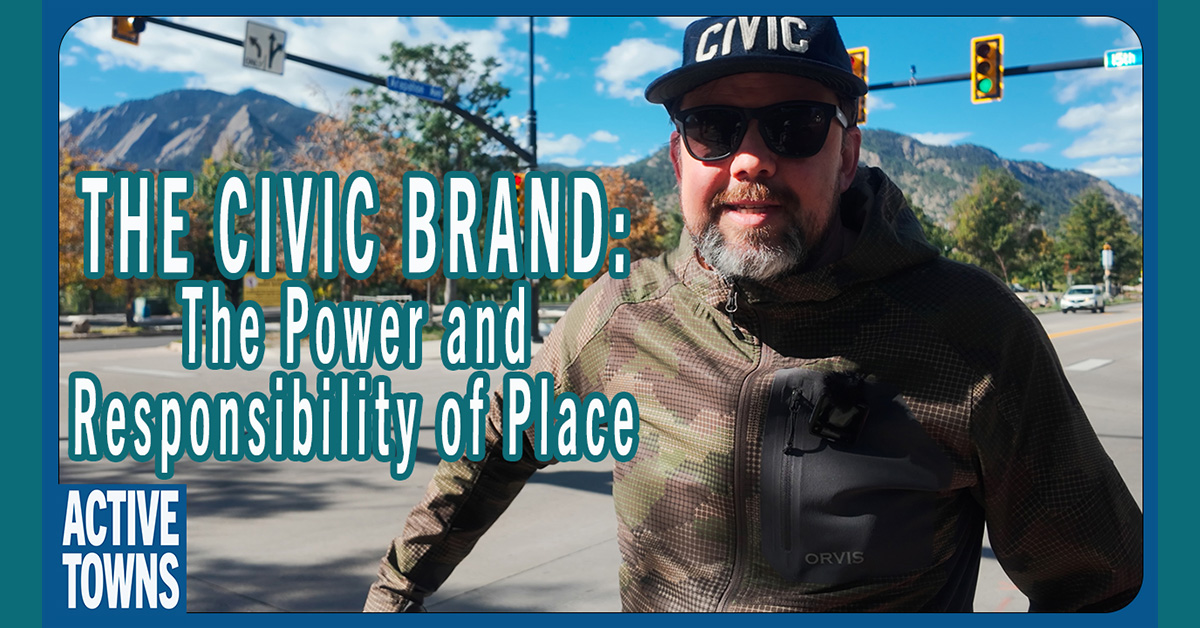 Ryan Short with Civic Brand posing in front of an intersection in Boulder, CO