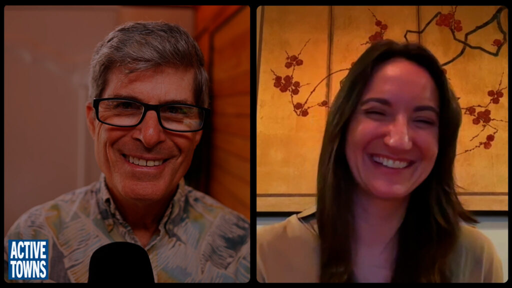 Ep 341 Sara Lind Smiling John and Sara smiling